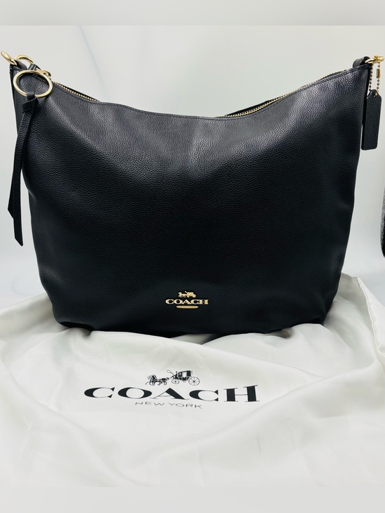 Coach Handbags - Coach Black Pebbled Leather Shoulder Hobo with Gold Hardware